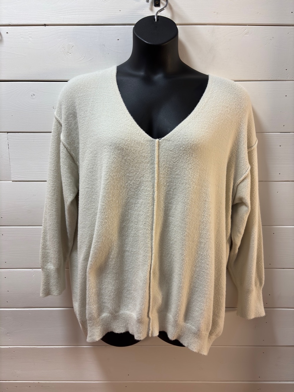 DEX Cream Ultra Soft Cocoon Sweater 1X